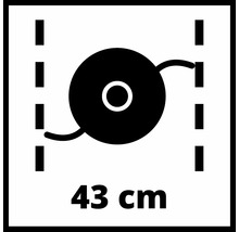 Schnittbreite 43 cm Symbol