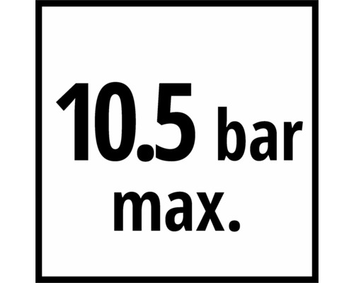 Maximaler Druck 10.5 Bar