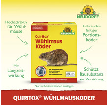 Neudorff Quiritox Wühlmaus Köder, gebrauchsfertiger Portionsköder zur Bekämpfung von Wühlmäusen unter Terrassen und Gehwegen mit Langzeitwirkung.