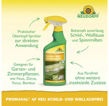 Neudorff Promanal anwendungsfertig Neu Schild- und Wolllausfrei Sprühflasche auf Paraffinölbasis mit Überkopf-Sprüher.