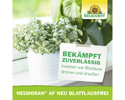 Neudosan AF Neu Blattlausfrei von Neudorff bekämpft zuverlässig Insekten wie Blattläuse an Pflanzen im Innen- und Außenbereich.