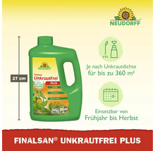 Neudorff Finalsan UnkrautFrei Plus Unkrautvernichter, 27 Zentimeter Höhe, für bis zu 360 Quadratmeter, Anwendung von Frühjahr bis Herbst.
