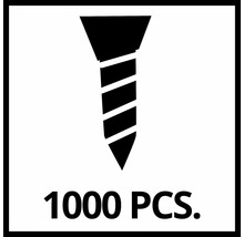 Symbol für 1000 Stück Schrauben.
