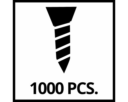 Symbol für 1000 Stück Schrauben.