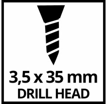 Symbol für Schraube mit Bohrspitze, 3,5 mal 35 Millimeter
