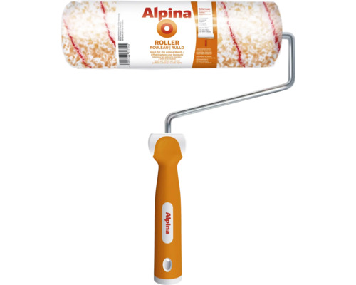 Alpina Farbroller 22 Zentimeter mit ergonomischem Griff für Wandfarben und Effektfarben.