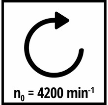 Symbol für Leerlaufdrehzahl von 4200 Umdrehungen pro Minute