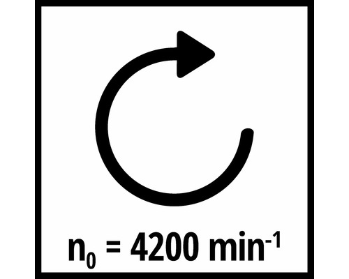 Symbol für Leerlaufdrehzahl von 4200 Umdrehungen pro Minute