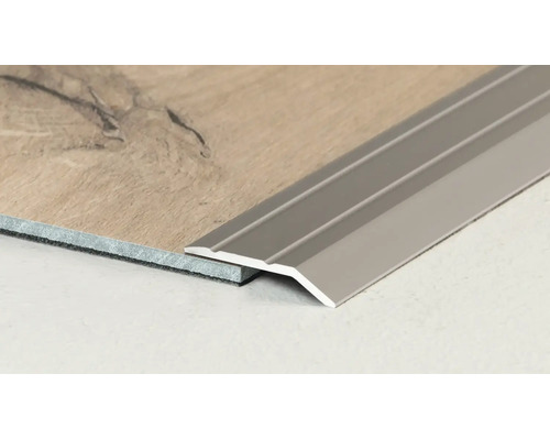 Metall Übergangsprofil für Bodenbeläge wie Laminat oder Vinyl mit Holzoptik