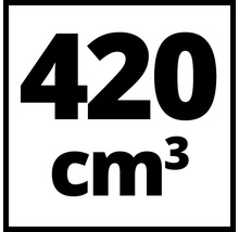 Symbol mit der Angabe von 420 Kubikzentimeter Hubraum.
