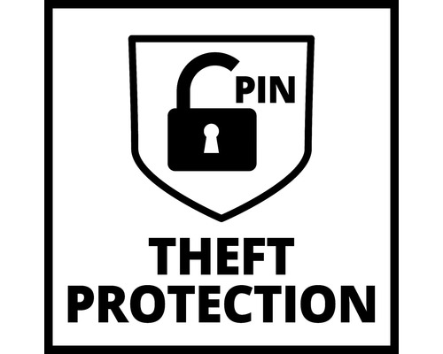 Symbol fuer Diebstahlschutz durch PIN Sicherung