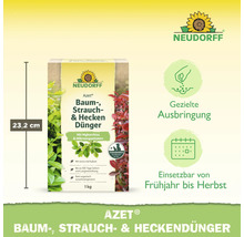 Neudorff Azet Baum-, Strauch- & Heckendünger 1 kg organische Düngung mit Mykorrhiza und Mikroorganismen für gesunde Pflanzen von Frühjahr bis Herbst
