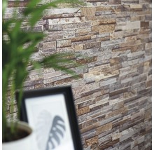 Wandgestaltung mit Steinoptik Tapete