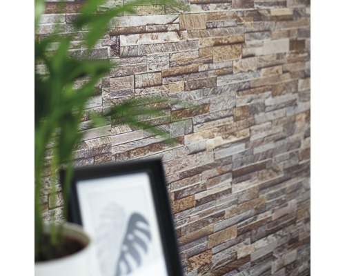 Wandgestaltung mit Steinoptik Tapete