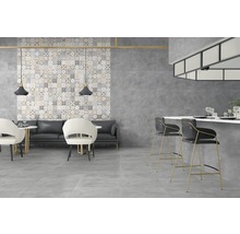 Feinsteinzeug Bodenfliese Cementine 59,7x59,7 cm grau matt