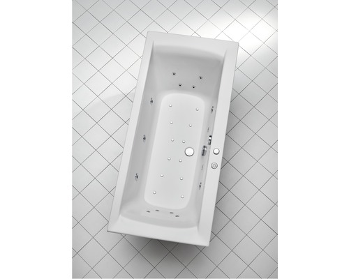 Whirlpool-Komplettset Ottofond Wistula mit Ablaufgarnitur "Luxus" 170x75 cm weiß
