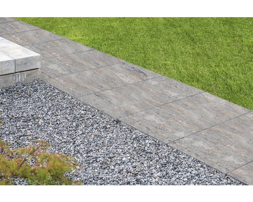 FLAIRSTONE Beton Terrassenplatte New Jersey muschelkalk 100 cm x 50 cm x 5 cm gefast