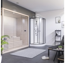 Modernes Badezimmer mit Sauna und Duschkabine