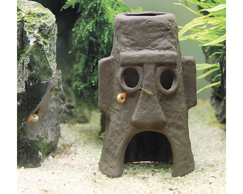 Dekoration für ein Aquarium in Form eines Moai