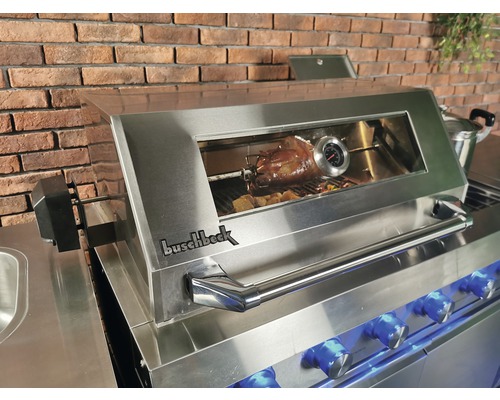Buschbeck Gasgrill Outdoorküche Oxford mit 4 Brennern Seitenbrenner Edelstahlros - Bild 3 von 12