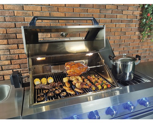 Buschbeck Gasgrill Outdoorküche Oxford mit 4 Brennern Seitenbrenner Edelstahlros - Bild 5 von 12