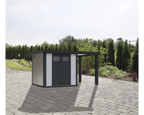 Gartenhaus Classico 2724 inkl. Regenrinne mit Seitendach rechts 456 x 259 cm weiß Gartenhaus Classico 2724 inkl. Regenrinne mit Seitendach rechts 456 x 259 cm weiß