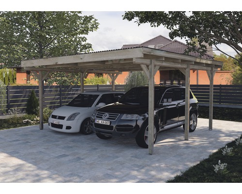 Doppelcarport weka 616 500 x 500 cm kesseldruckimprägniert Doppelcarport weka 616 500 x 500 cm kesseldruckimprägniert