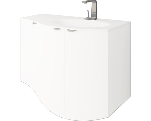 Waschtischunterschrank mit Waschbecken und Armatur