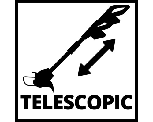 Symbol für teleskopierbaren Rasentrimmer