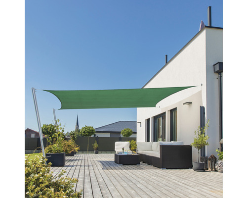Windhager CAPRI Rechtecksonnensegel 3,0 x 4,0 m, HDPE 225 g/m² wind- und wasserdurchlässig, grün