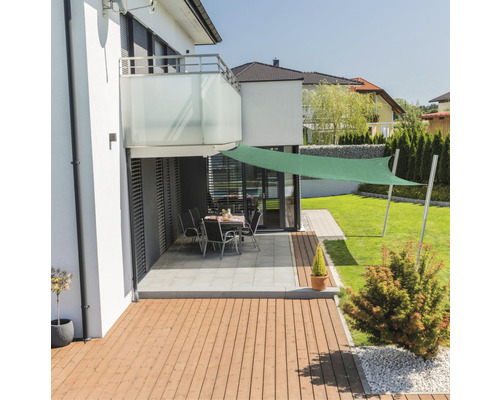 Windhager CAPRI Quardratsonnensegel 400 cm HDPE 225 g/cm² wind- und wasserdurchlässig, grün
