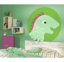 Kinderzimmer mit Wandtattoo Dinosaurier, Kommode und Regalen