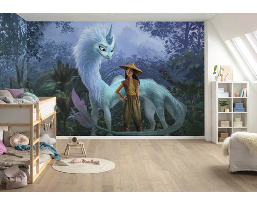 Kinderzimmer mit Fototapete mit Motiv aus dem Film Raya und der letzte Drache