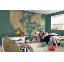 Fototapete Vlies IAX6-0029 Into Adventure Old Travel Map 6-tlg. 300 x 280 cm