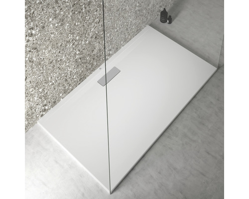 Rechteckige Duschwanne mit Ablauf