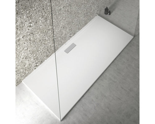 Rechteckige Duschwanne mit Ablaufrinne