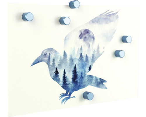 Magnettafel mit Vogelmotiv und Wald