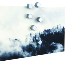 Wandbild mit Waldmotiv und sechs Magneten