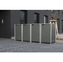 Mülltonnenbox HIDE 4-fach 240 l 278,8 x 80,7 x 115,2 cm grau