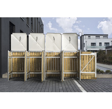 Mülltonnenbox HIDE 4-fach 240 l 278,8 x 80,7 x 115,2 cm natur-thumb-2