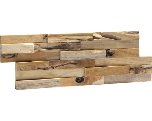 Holzverblender Rebel of Styles UltraWood Teak Bologna 18x49,5 cm holz Holzverkleidung aus Teakholz für die Wandgestaltung