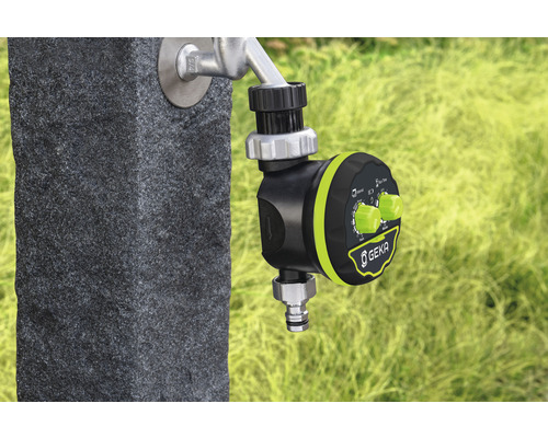 Geka Bewässerungscomputer am Wasserhahn