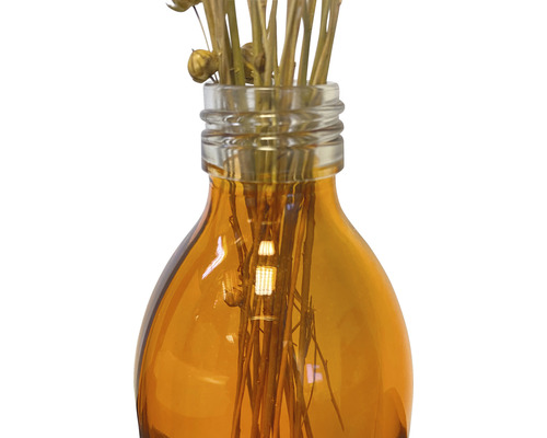 Dekorative Glasvase mit Trockenblumen