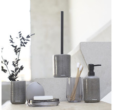 Badezimmer-Set mit Seifenspender, Seifenschale, Becher, Toilettenbürstengarnitur und Vase