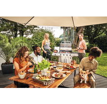 Gasgrill Char-Broil Performance Pro S 4 4 Brenner+1 Brenner+Seitenbrenner Edelstahl inkl. Ablage, Deckelthermometer, Fettauffangschale, Warmhalterost, Drehregler mit LED-Beleuchtung,Integrierter Flaschenöffner Grillrost