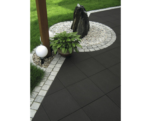 Beton Terrassenplatte iStone Luxury schwarz-basalt 40 cm x 40 cm x 4 cm