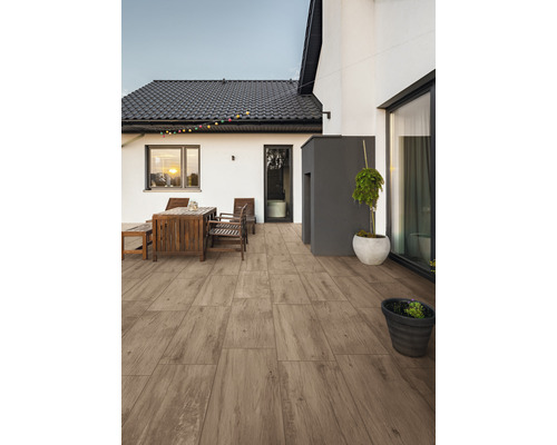 FLAIRSTONE Feinsteinzeug Terrassenplatte Legno Passione Honey rektifizierte Kante 120 cm x 40 cm x 2 cm