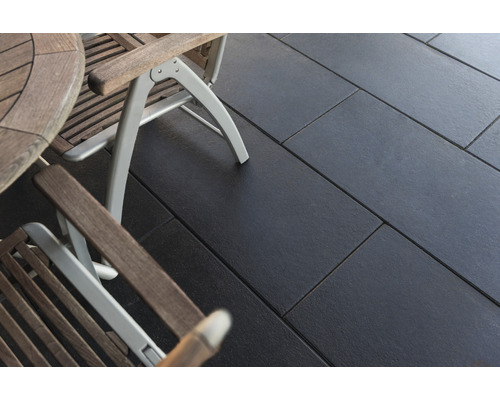 Beton Terrassenplatte iStone Luxury schwarz-basalt 80 x 40 x 4 cm
