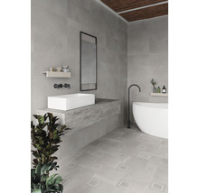 Feinsteinzeug Bodenfliese Cottage 33,15x33,15 cm grau matt