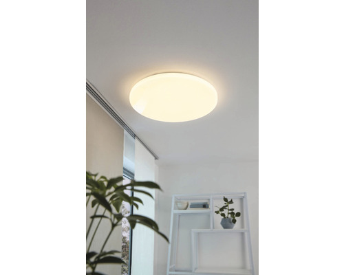LED Deckenleuchte Eglo LED fest verbaut 18 W Warmweiß 1-flammig IP 20 weiß